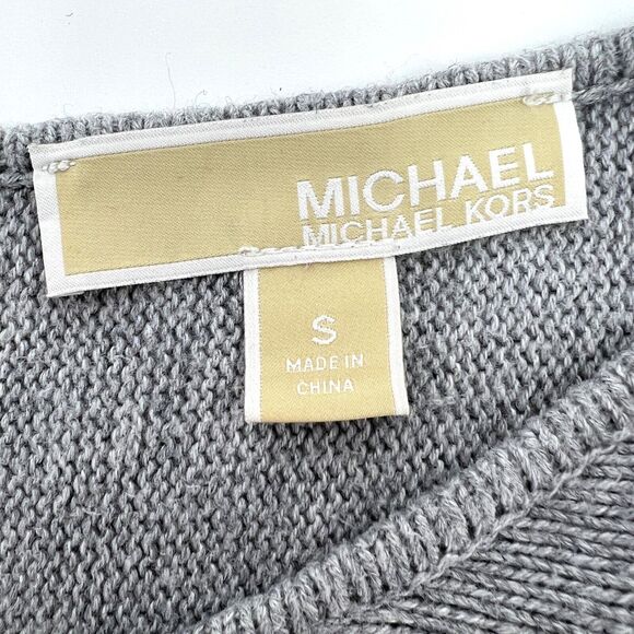 Michael Kors Gray Sweater Tunic Back Zipper Size S - Picture 7 of 9